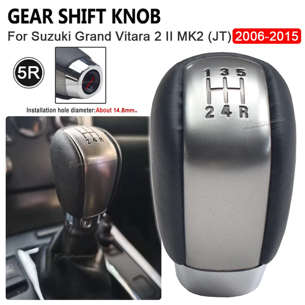 Gear Shift Knob Lever Gearbox Stick Shifter Leather Manual
