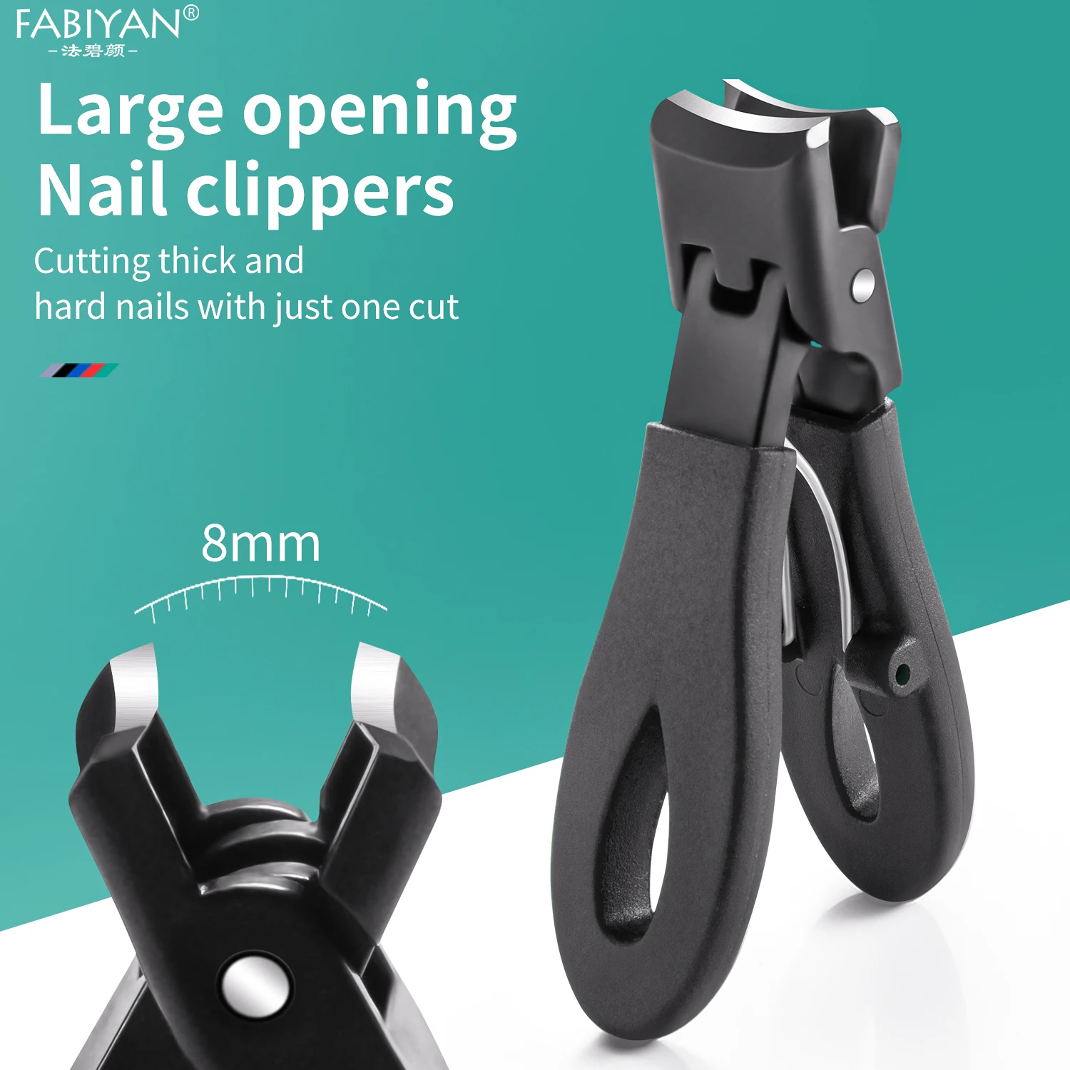 Anti-Splash Nail Clippers Large Thick Hard Special Nail Cutter Stainless Steel Manicure Tools