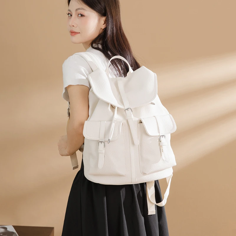 

Briti Sle Large Capaci Bapa Women's College Faion Travel Bag with Multiple kets Buet ape Dstring Closure