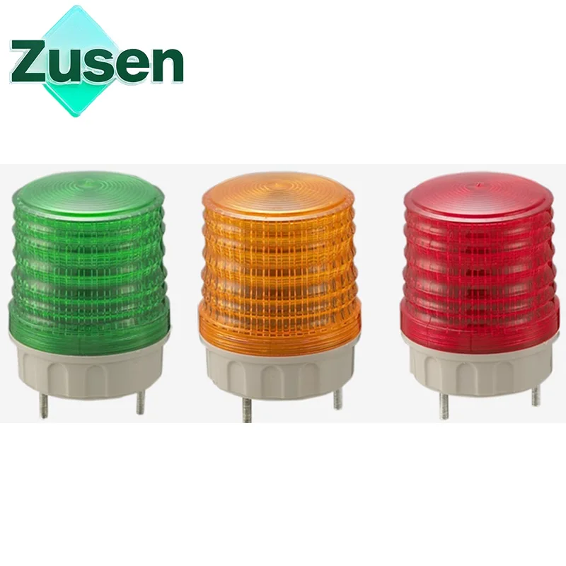 

Zusen TB5051 Green Yellow Red 12v 24v 110v 220v Small Signal Light Three modes switch Strobe Flash Always on Warning Led Lamp