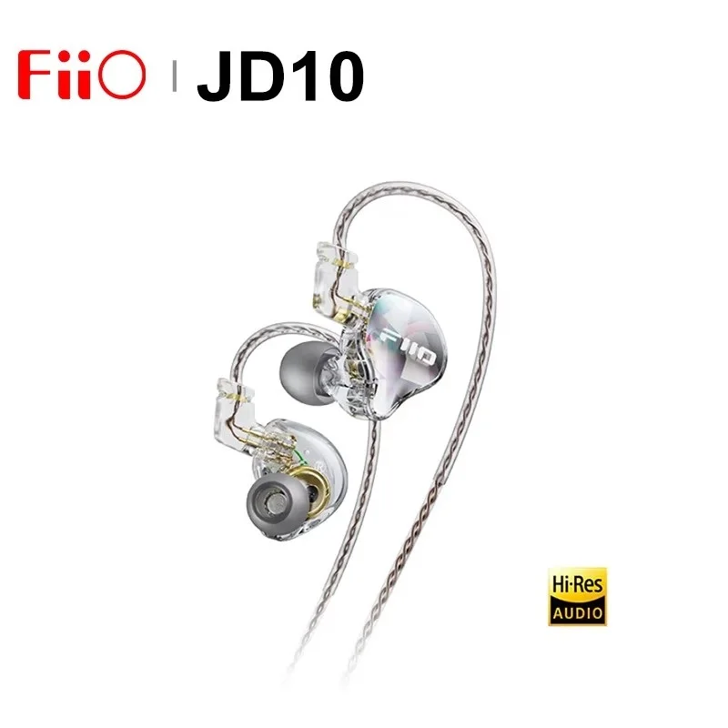 FiiO JD10 سماعة أذن سلكية داخل الأذن صوت عالي الدقة HIFI Bass سماعات أذن ستيريو للموسيقى سماعة ألعاب رياضية