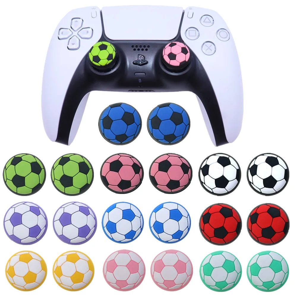 

2Pcs Football Design Thumb Grip Cap Anti-Slip Silicone Cap For Playstation 5 PS5 PS4/PS4 Slim/PS4 Pro Xbox Series X/S Controller