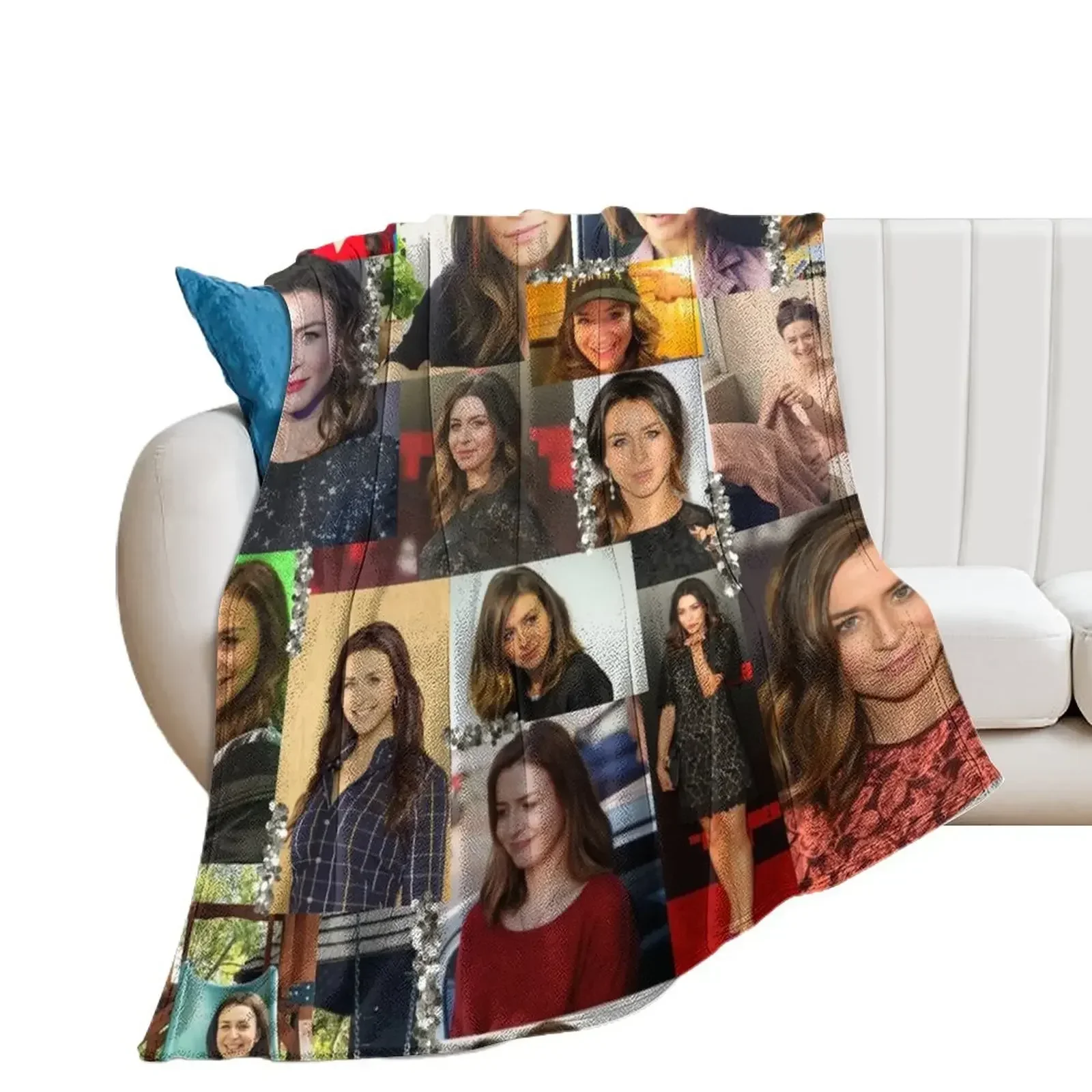 caterina scorsone collage :) Throw Blanket Luxury Designer manga Soft Plaid Blankets For Sofas Blankets