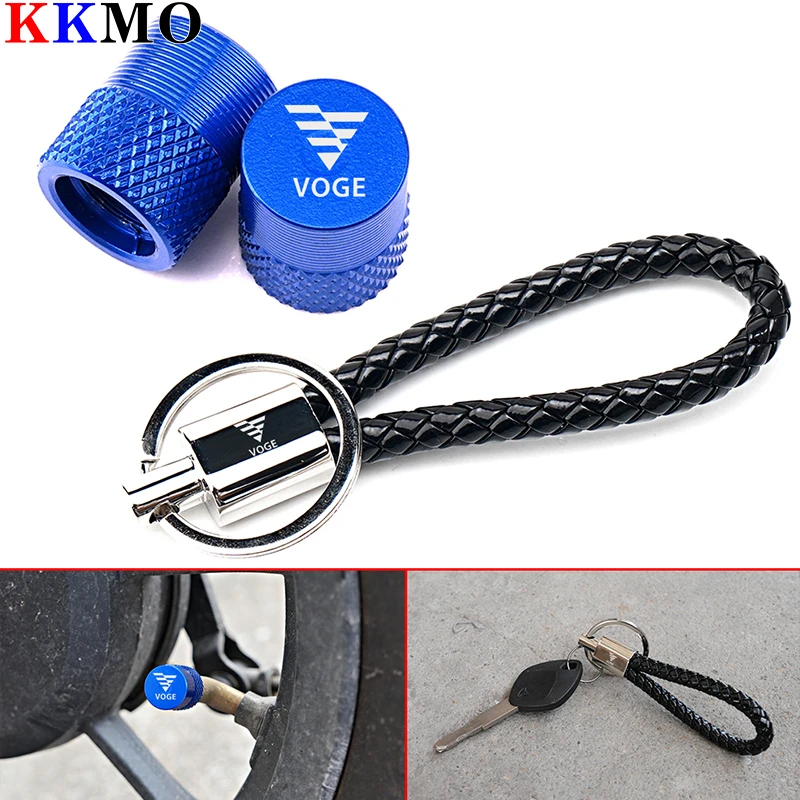 VOGE Accessorie Keychain & CNC Tire Valve Caps For Loncin Voge 200AC 300AC 300R 500DS 500R 650DS Lx500 300RR 300 AC 500 650 DS