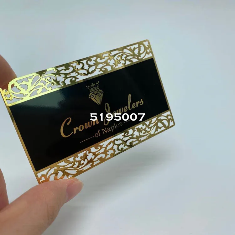 Metal Business Card China Shiny Mirror Metal Business Card With Gold or Silver Plated