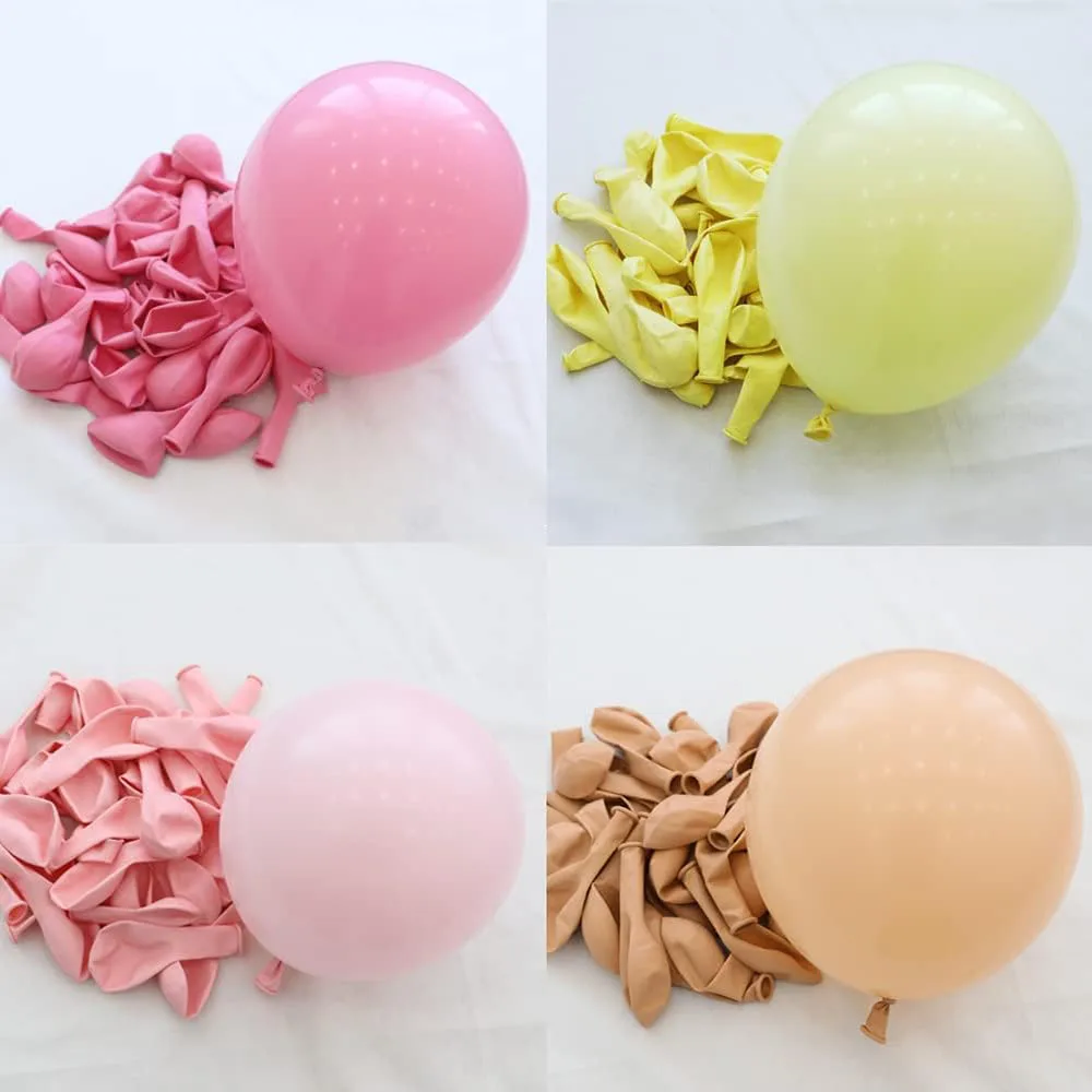 Daisy Balloon Garland Arch Kit Macaron Light Pink and Yellow Bohemian Fashionable Party Suitable for Wedding Birthday Sunflower Decoration