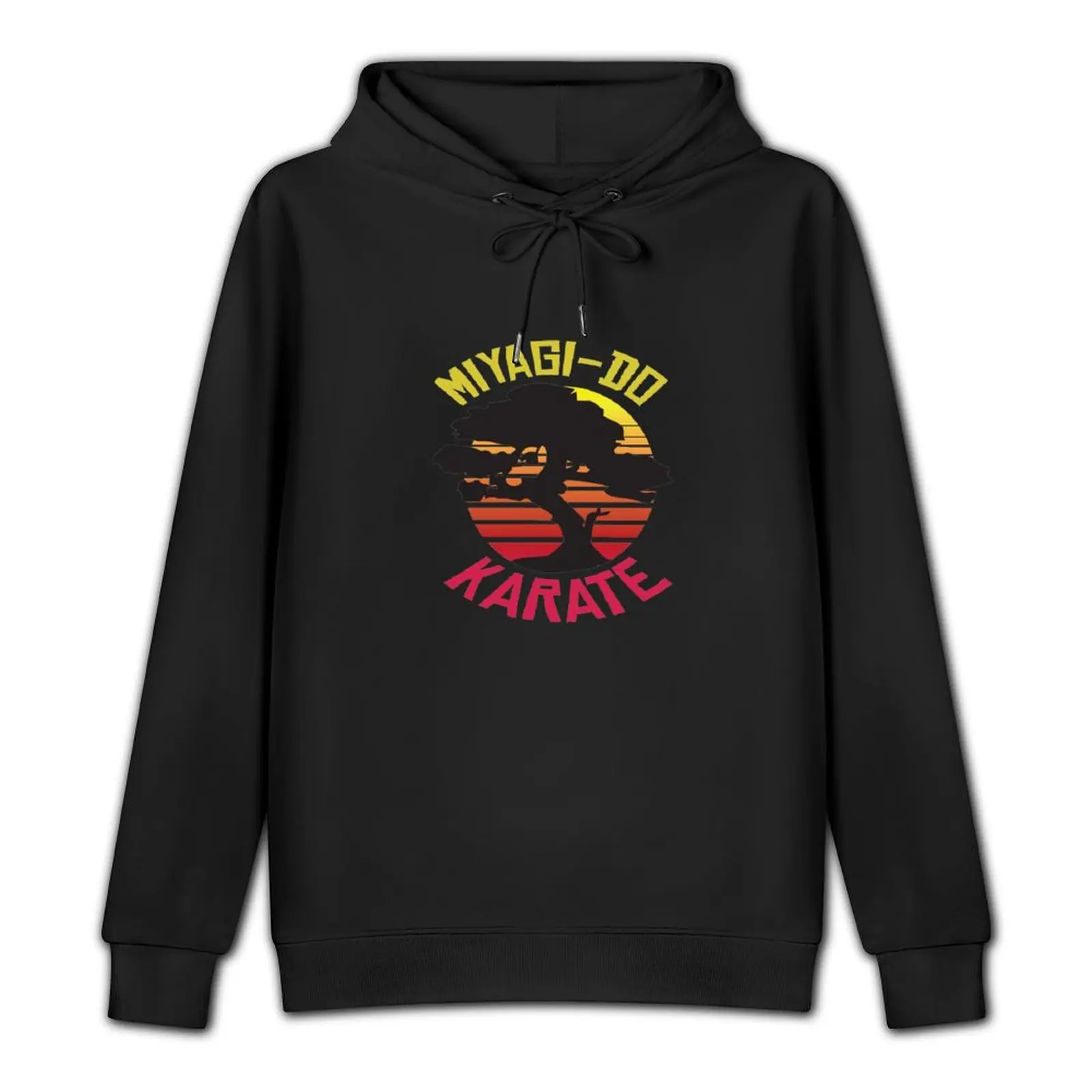 Miyagi Do Silhouette Bonsai - Retro Pullover Hoodie men's coat korean autumn clothes hoodie man