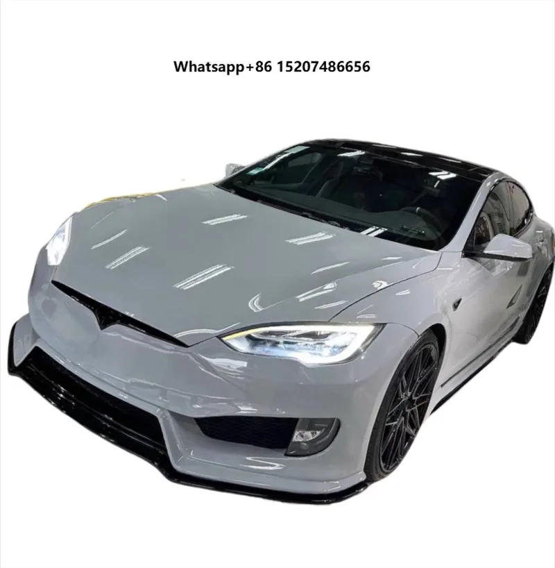 Material PD Style Body Kit for  Model S New Condition Front and Rear Bumper Side Skirts Spoiler Hood