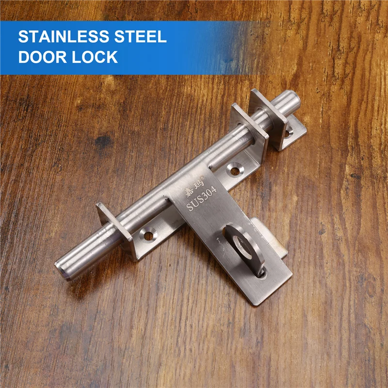 ABSE-Stainless Steel Bolt 304 Heavy-Duty Left And Right Bolts Sliding Bolt Door Lock Latch
