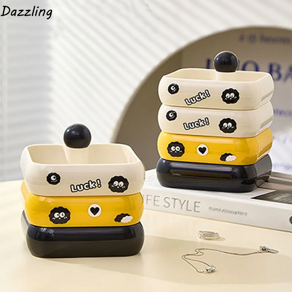 

Creative Jewelry Storage Holder 3/4 Layers DIY Necklace Storage Container Multi-Layer 360 Degree Rotating