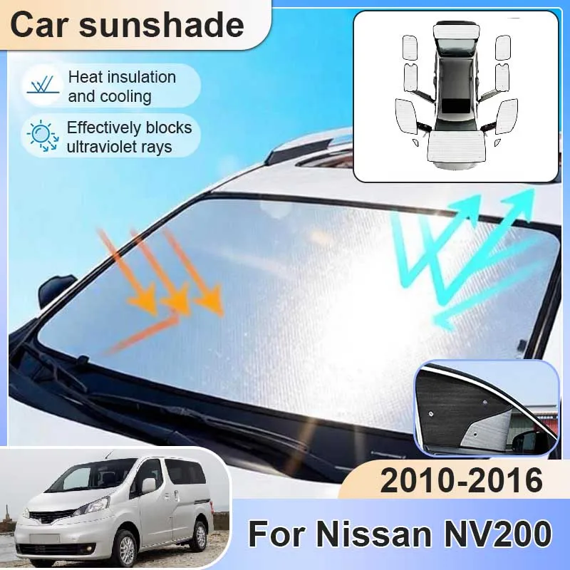 For NV200 Nissan Evalia Vanette 2010~2016 Full Covers Sunshades Sun Visor RearSide Windshields Mat Windows Curtain Accessories