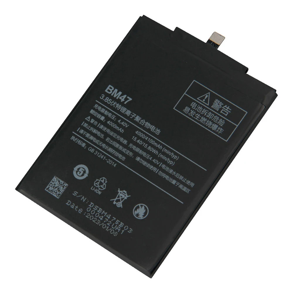 BM47 Phone Battery For Xiaomi Redmi 3 3S 3X 4X Pro Redmi Note 4 4X 4X Pro Mi5 BN43 BN41 BM46 Replacement Battery