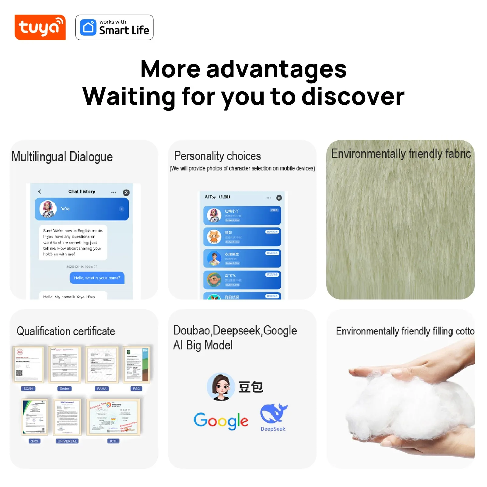 روبوت Yaya-AI القطيفة مع صوت ذكي وعيون LED، لعبة رفيق تفاعلية مع تحكم في تطبيق Tuya، حيوانات أليفة إلكترونية قابلة لإعادة الشحن عبر USB - أخضر نعناعي #6