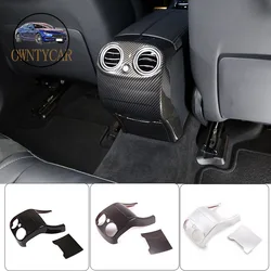 For Mercedes Benz GLC X253 2016-2022 ABS Chrome/Carbon Fiber Car Rear Air Conditioning Vent Cover Trim Accessories