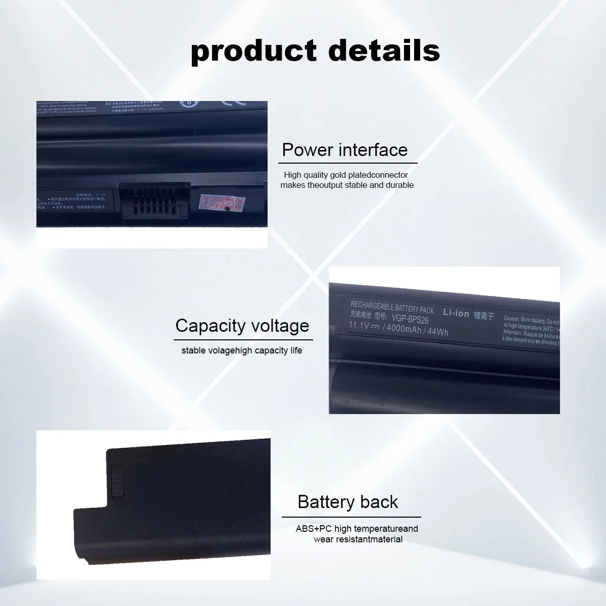 Imagem -04 - Bateria do Portátil para Sony Vaio Vgp-bpl26 Vgp-bps26 Vgp-bps26a Vpc-ca Sve14a Sve15 Sve17 Vpc-cb Vpc-eg Vpc-eh Bps26
