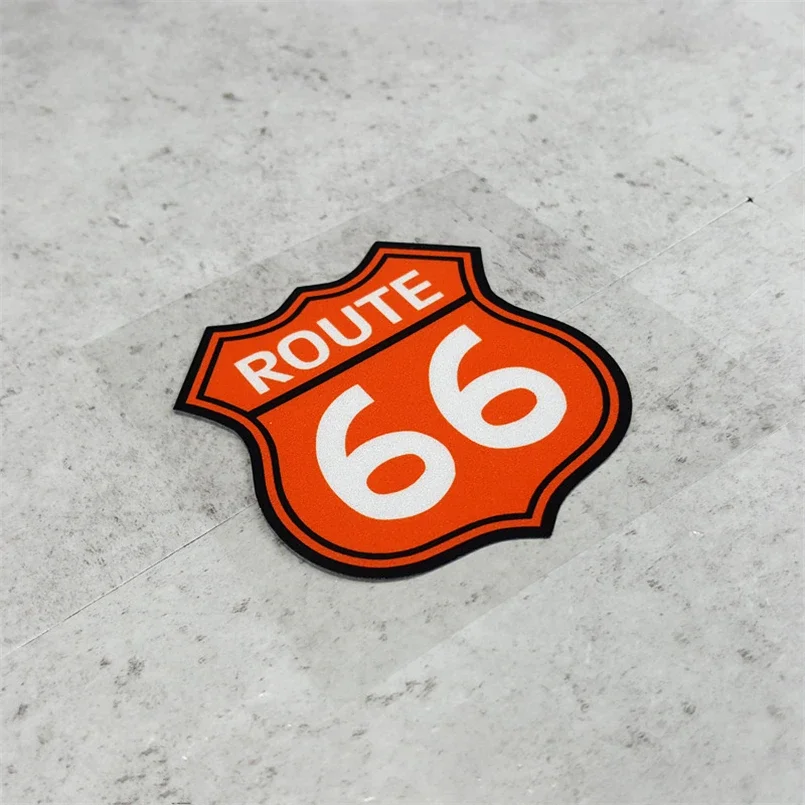 74x67mm US Highway ROUTE 66 Shield Car Stickers Motorcycle Helmet Phone Sticker Decals Reflective