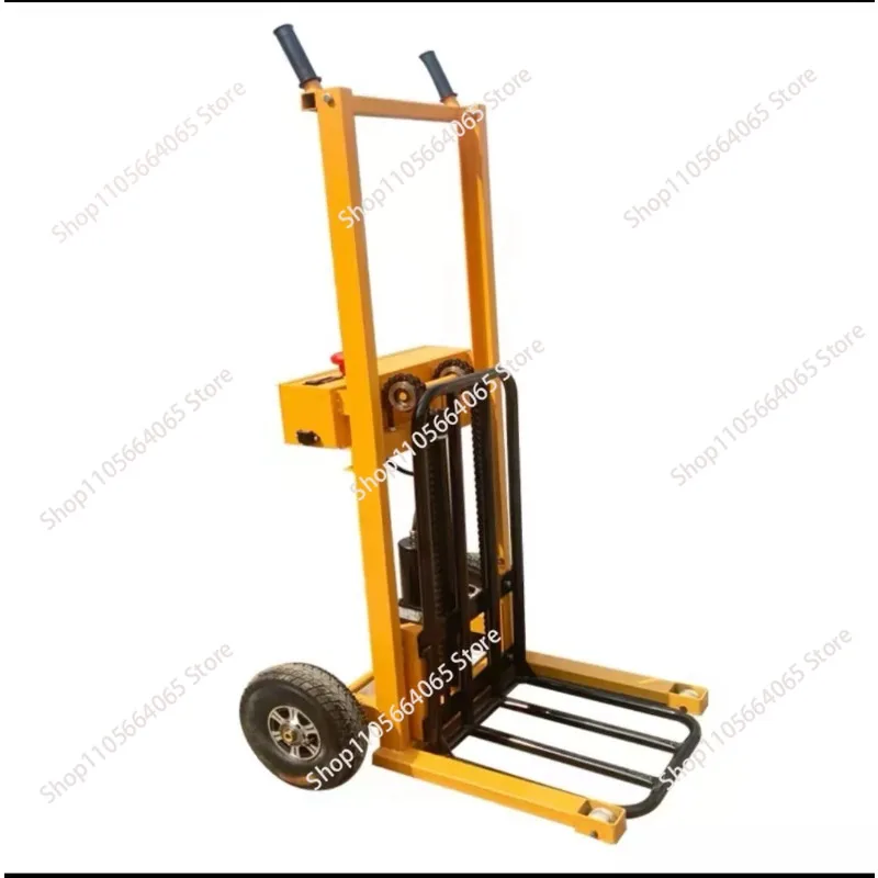 Small simple electric forklift hydraulic lifting and handling crank arm electric tiger car convenient stacking hand push cattle