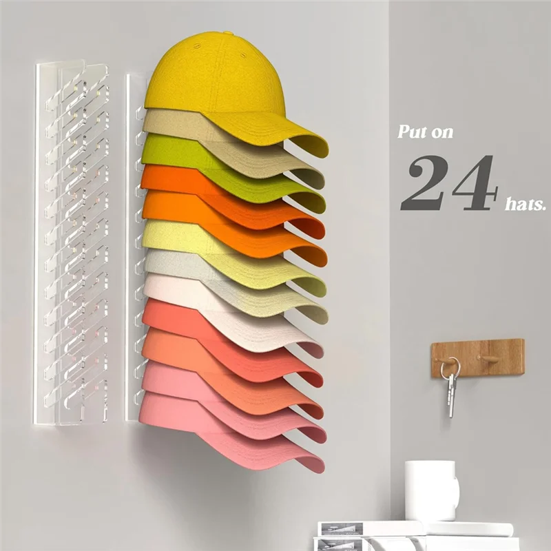 

A04G-Baseball Hat Acrylic Storage Rack Display Rack For Bedroom Or Living Room Placement