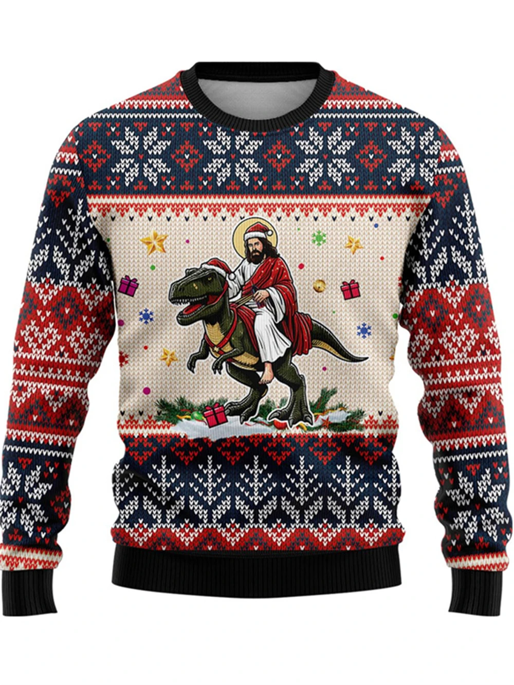 

Christmas Jesus Graphic Sweater Men Women Fashion Holiday Crewneck Sweatshirt Christianity Unisex 3d Print Sweater Men Clothing