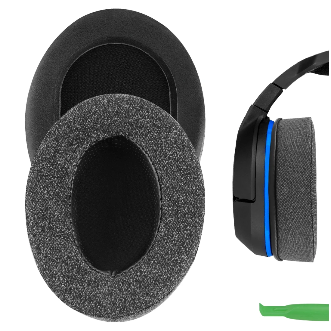 Geekria QuickFit Replacement Ear Pads for Turtle Beach Ear Force Stealth 700, 450, 420X, 600, 500P, Ear Force XO SEVEN Gaming