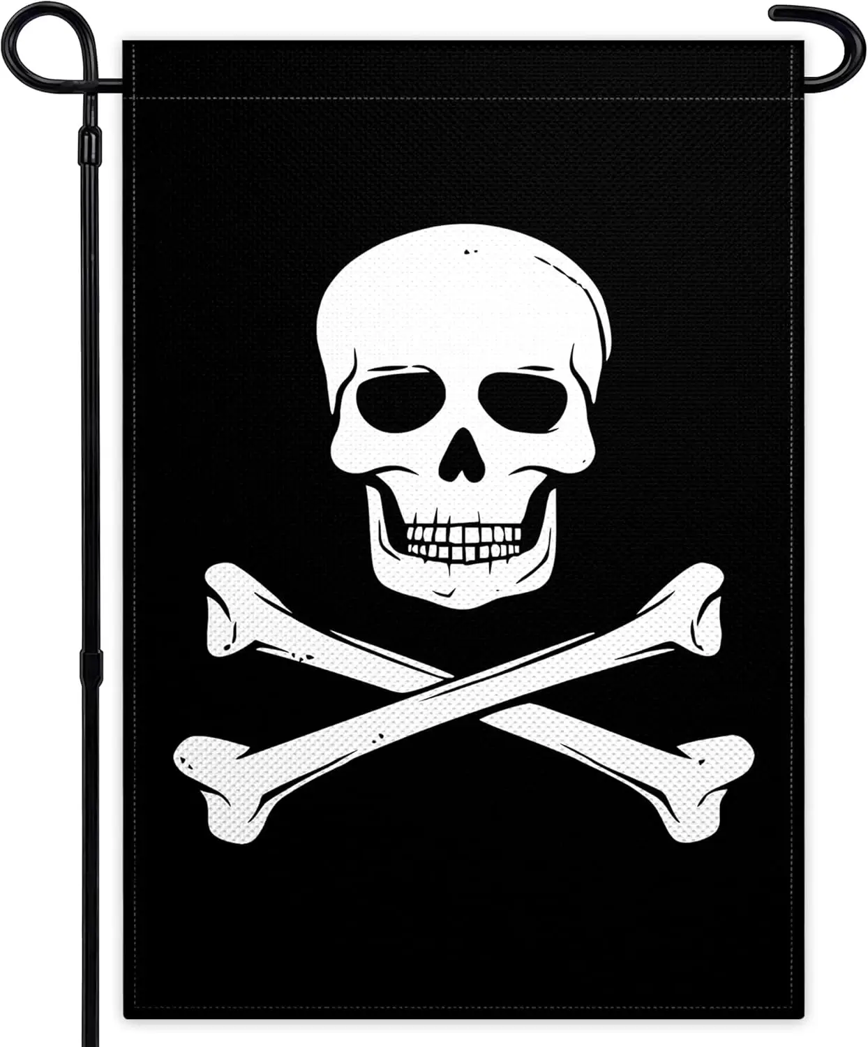 Skull Garden Flags for Outside 12x18 Inch Double Sided Small American Pirate Jolly Roger and Crossbones Garden Flags for Out GGO