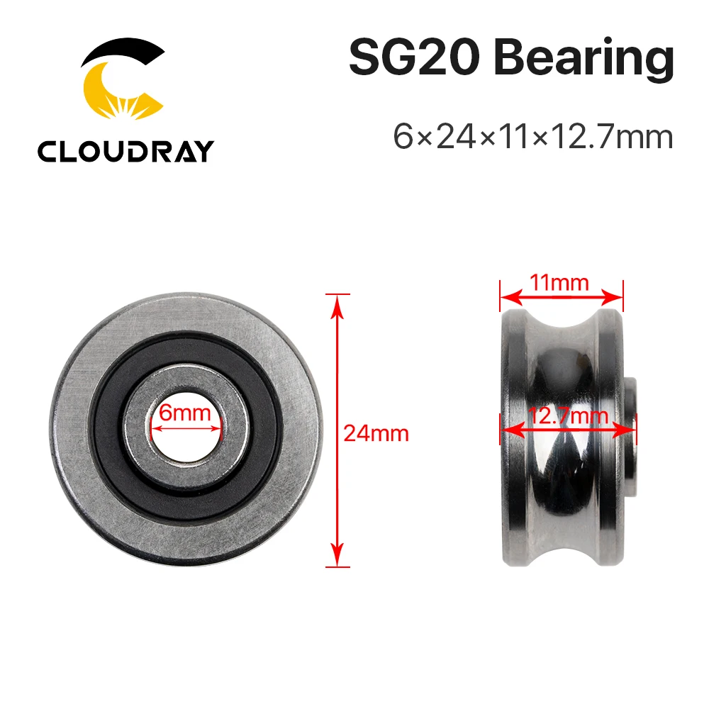 Cloudray 5 sztuk łożyska SG10 SG15 SG20 SG25 łożyska kulkowe dla CO2 maszyna do laserowego cięcia i grawerowania