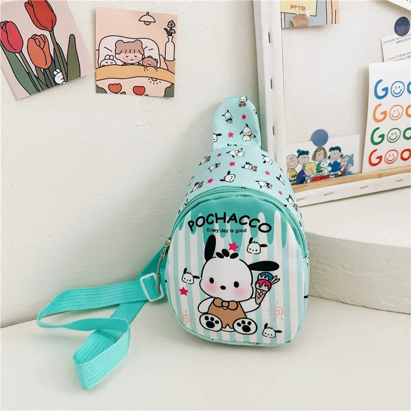 Kuromi Chest Bag Kawaii Cinnamoroll Hello Kitty Crossbody Bags Travel Messenger Shoulder My Melody Children Cross Body Bag Gift