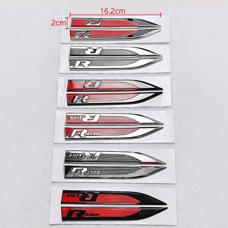 Rline R Emblem Car Fender Side Wing Auto Sticker Accessories For Volkswagen VW GTI GLI Golf MK8 Polo Passat Magotan Tiguan Bora