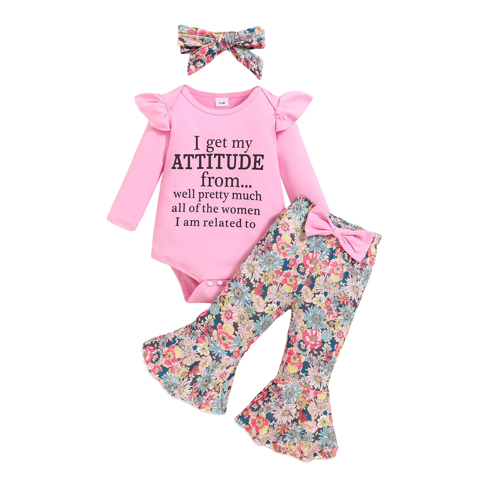 

18 Month Romper Boy Long Sleeved Letter Top For Newborn Baby Triangle Romper Bowknot Floral Trousers Girl Suit Body Girl