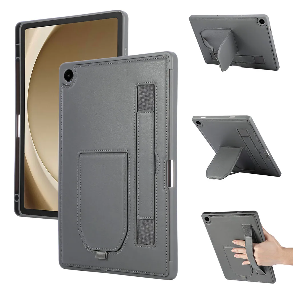 

Роскошный кожаный чехол для Samsung Galaxy Tab A11 8,7 дюйма SM-X133 SM-X135 2025 A9 + A11 Plus с магнитным смарт-чехлом с ремешком на руку