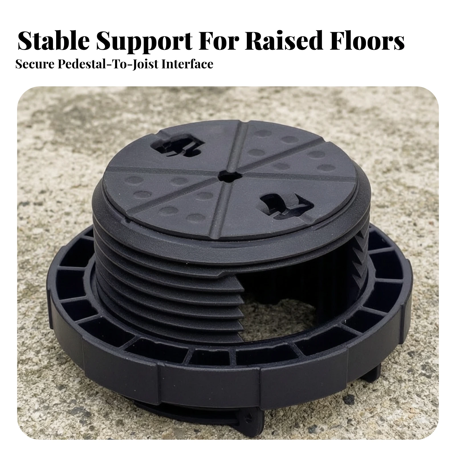 10 Pieces Keel Support Bracket Adjustable Floor Support Bracket Boat Part Plastic Low-Height for Builders, Decking, Terraces