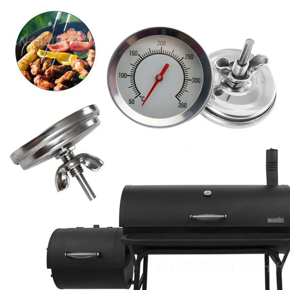 

Convenient Large Face BBQ Thermometer Probe Bimetallic Oven Thermometer 50℃350℃ Cook Tool Grill Thermometer Grill Pit