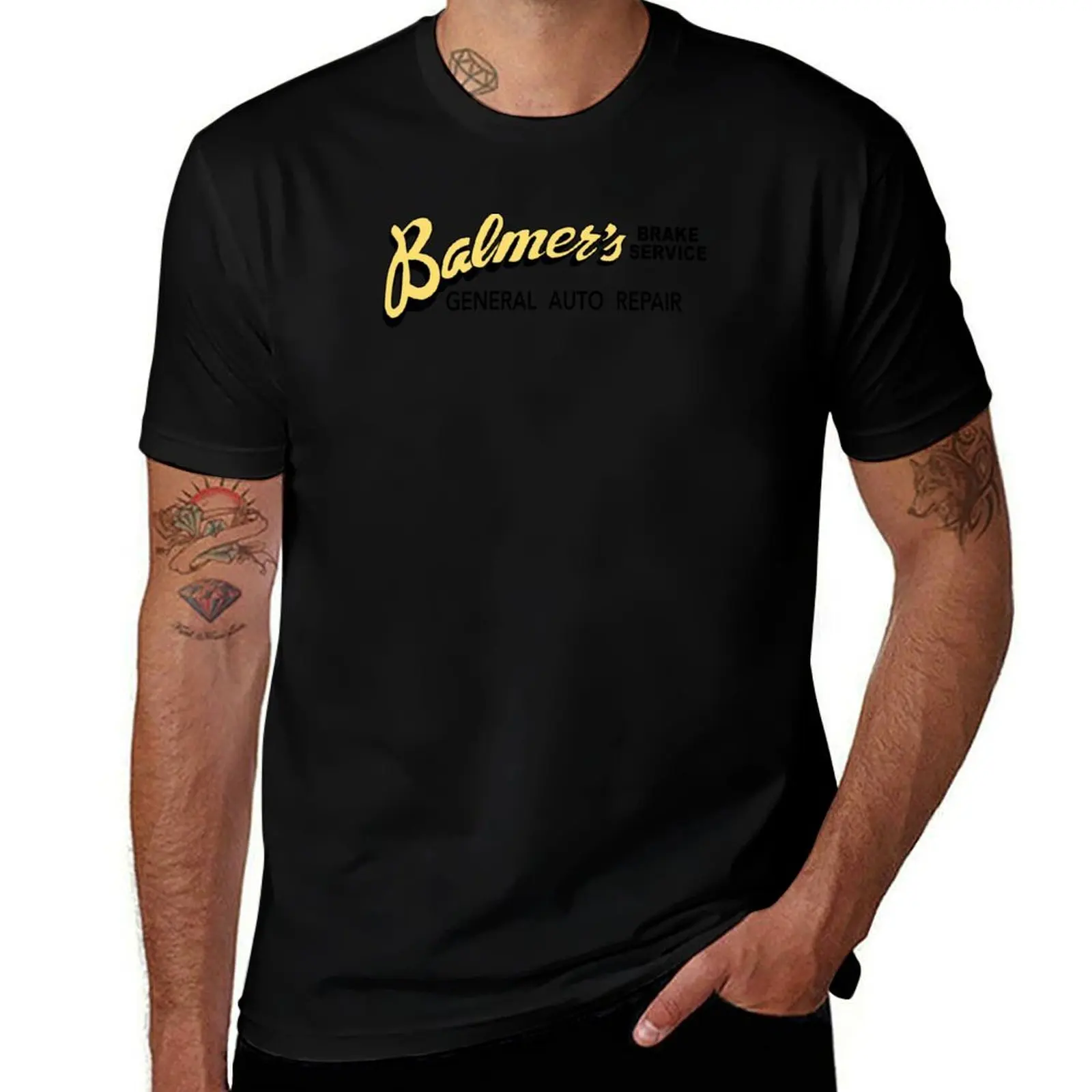 Balmer's Brake Service (Alt) T-Shirt Casual Loose Short Sleeve Tee for Men T-Shirt