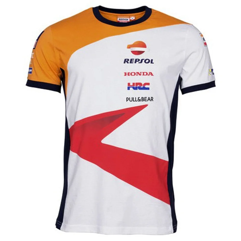 

Honda men's quick-drying short-sleeved round neck T-shirt Honda HRC factory team T-SHIRT heavy motorcycle racing rider top