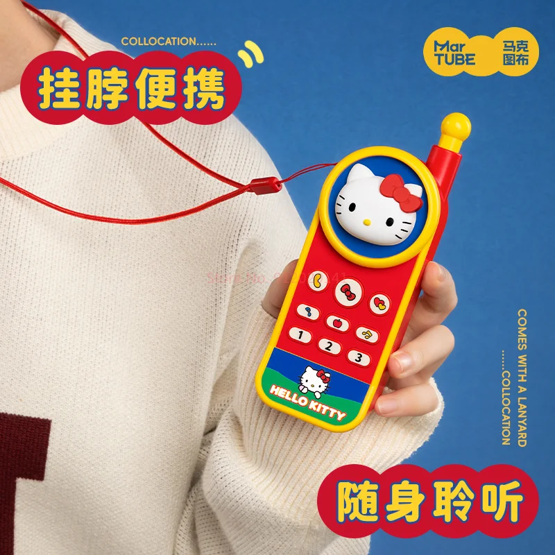 New Sanrio Hellokitty Mobile Toys Anime Hellokitty Bluetooth Speaker Toys Girls Birthday Gift Can Be Record Phone Ornaments Toys
