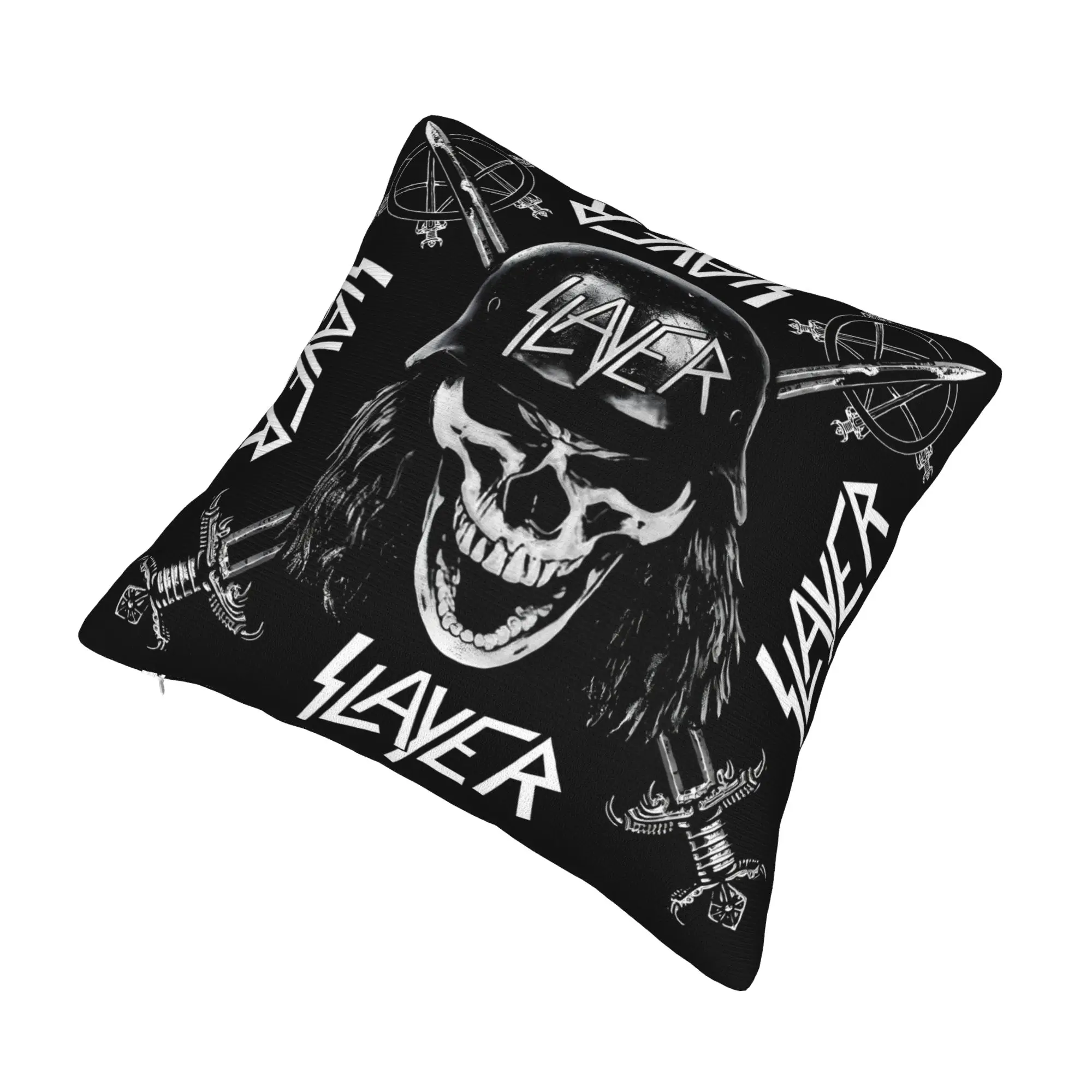 S-Slayers Metal Band Luxury Pillow Cover Living Room Decoration Skull  Cushion