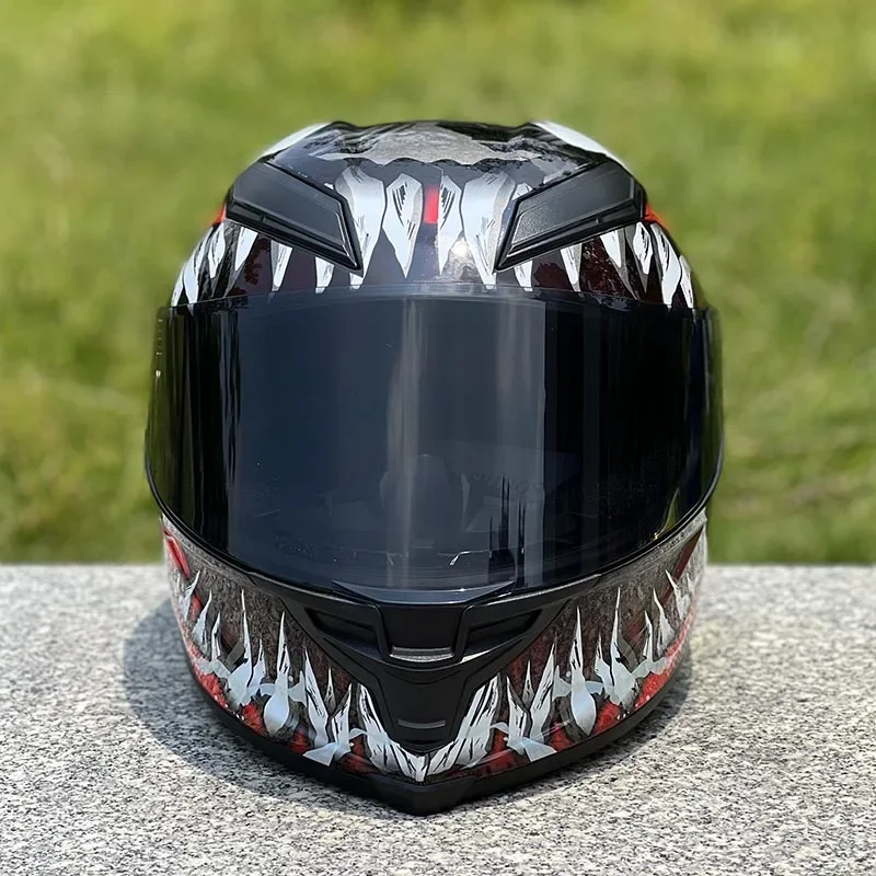 Original NITRINOS Brand Venom Helmet Big Spoiler Motorcycle Helmet Full Face Racing Helmet Off Road Casco Casque ECE Approved