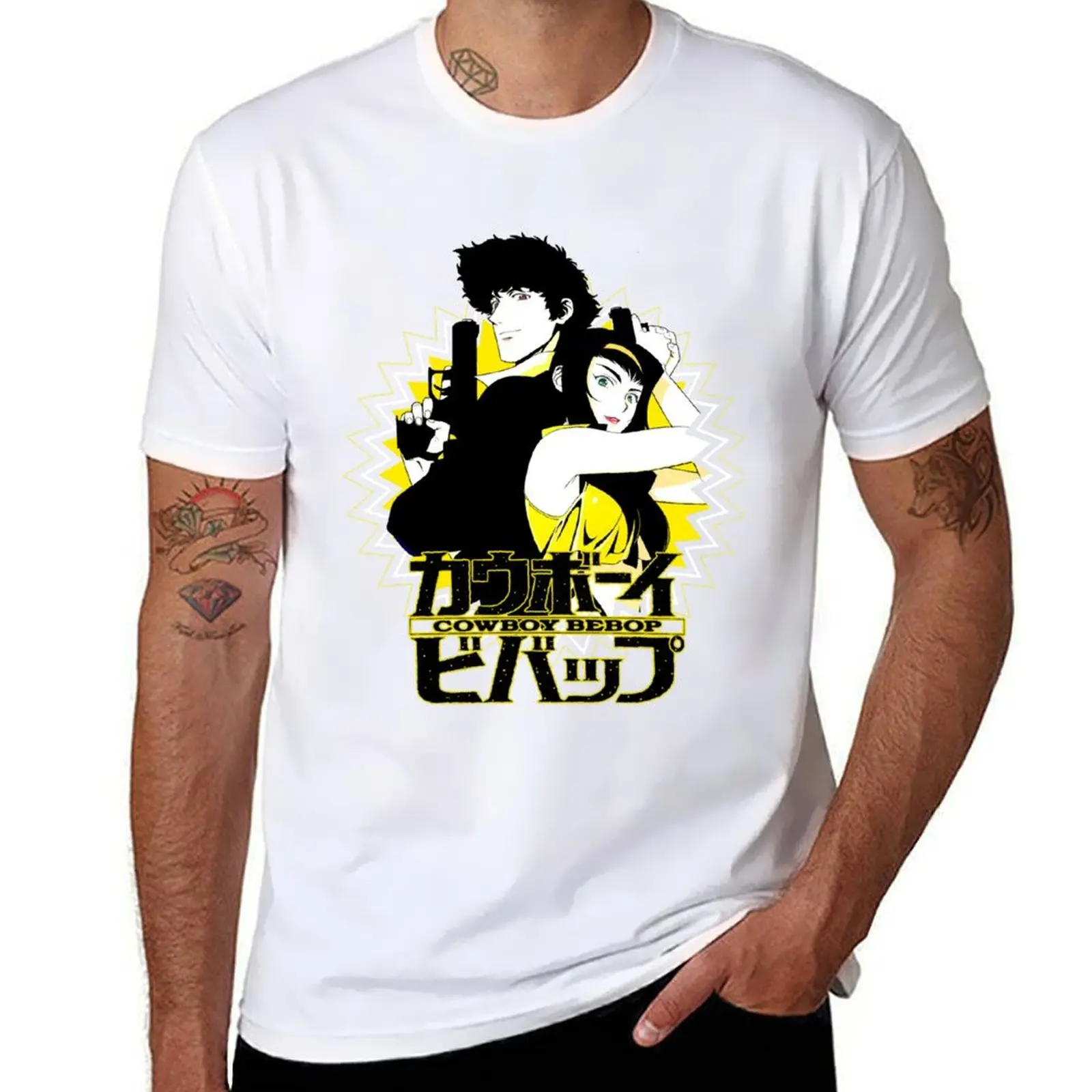 

Spike Spiegel and Faye Valentine T-Shirt anime t shirts oversize t shirt man luxury man graphic t shirt T-Shirt