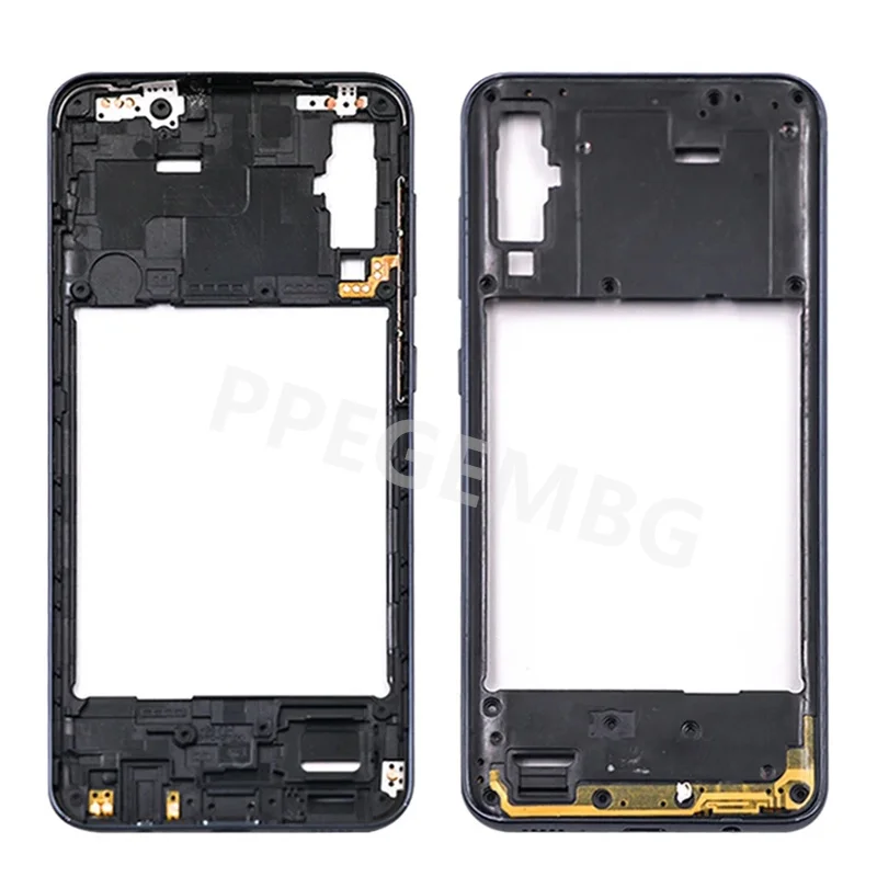 For Samsung Galaxy A50 2019 A505 A505F A505DS Housing Case Middle Frame Cover+Battery Back Cover Rear Lid Door+Camera Lens parts