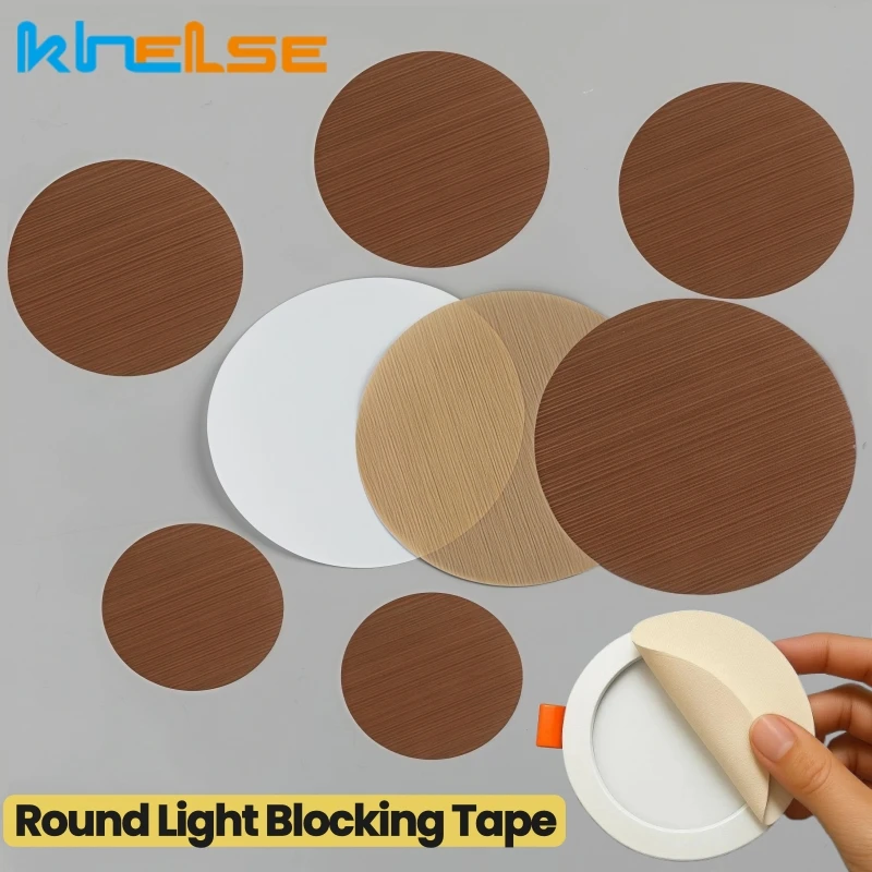 2pcs Anti-Glare Fabric Tape Round Light Blocking Diffuser Shading Cover For Downlight Chandelier Table Lamp Protection Lampshade