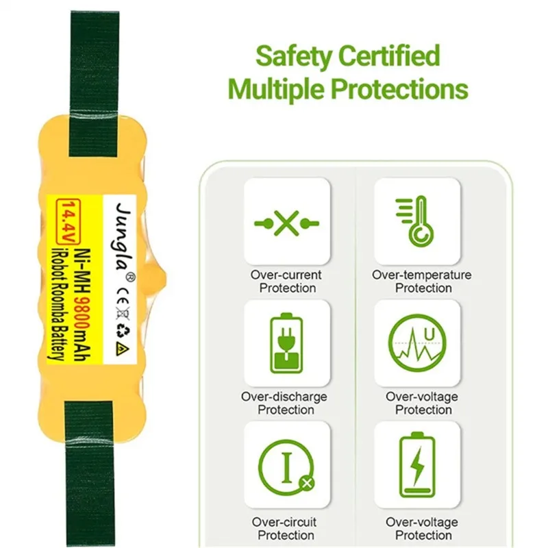 Bateria Para IRobot Roomba, 14.4 V, 5000mAh, 500, 600, 700, 800, 900 Series, 620, 650, 770, 780, 580