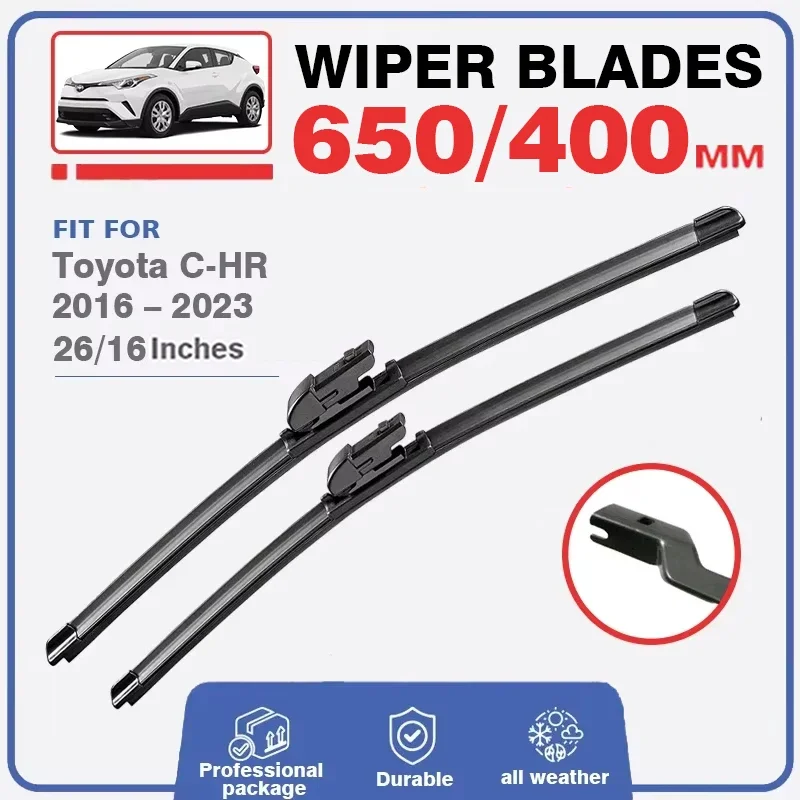 Front / Front Rear Wiper Blades Set For Toyota C-HR CHR 2016 2017 2018 2019 2020 2021 2022 2023 Windscreen Windshield 26\