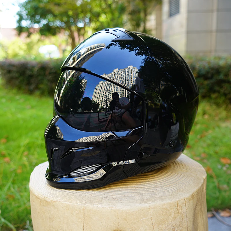 Scorpion Retro Motorcycle Helmet with Removable Front Module Tea-Colored Lens Sizes M L XL XXL Motorbike Safety Gear