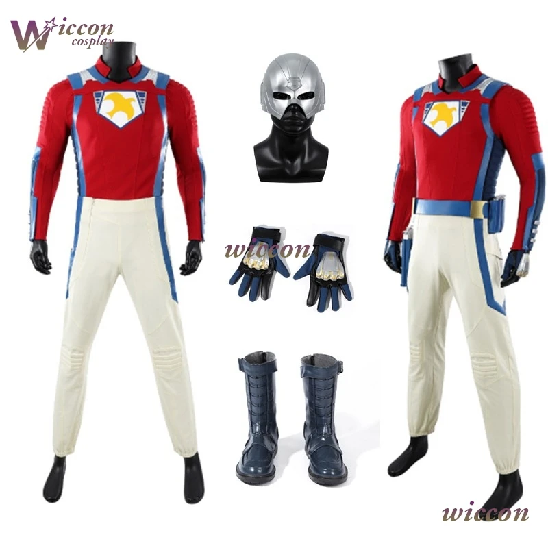 

Christopher Battle Suit Outfit Disguise Peacee Maker Cosplay Costume Top Pants Belt Full Set Halloween Comic Con Man Custom Made