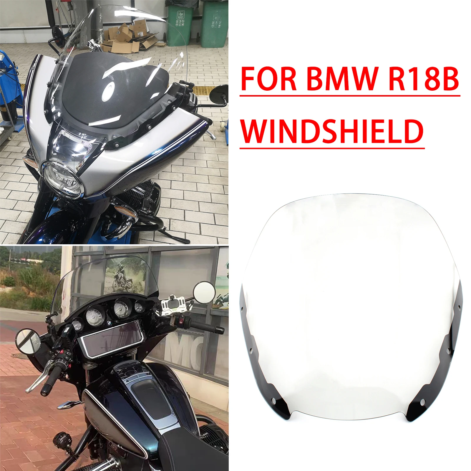 

Motorcycle Accessorie Windshield Deflector Motocross Windscreen Cover For BMW R18 Bagger R18 Transcontinental Cruiser Cafe Racer