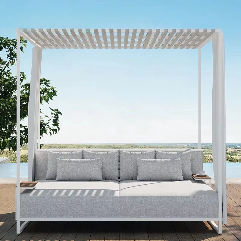 Sun Lounger Villa Resort Sunbed Outdoor Outdoor Garden Lounge Daybed Outdoor With 3-6 Years Warranty