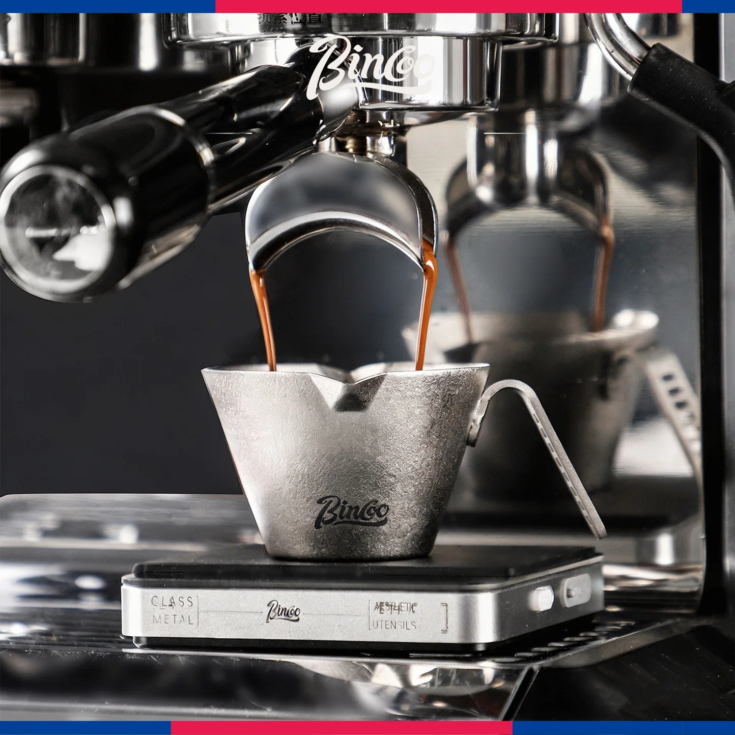 Bincoo Pure Titanium Coffee Extraction Cup Italian Espresso Liquid Reception Cup Milk Jug Coffee Making Tools 90ML