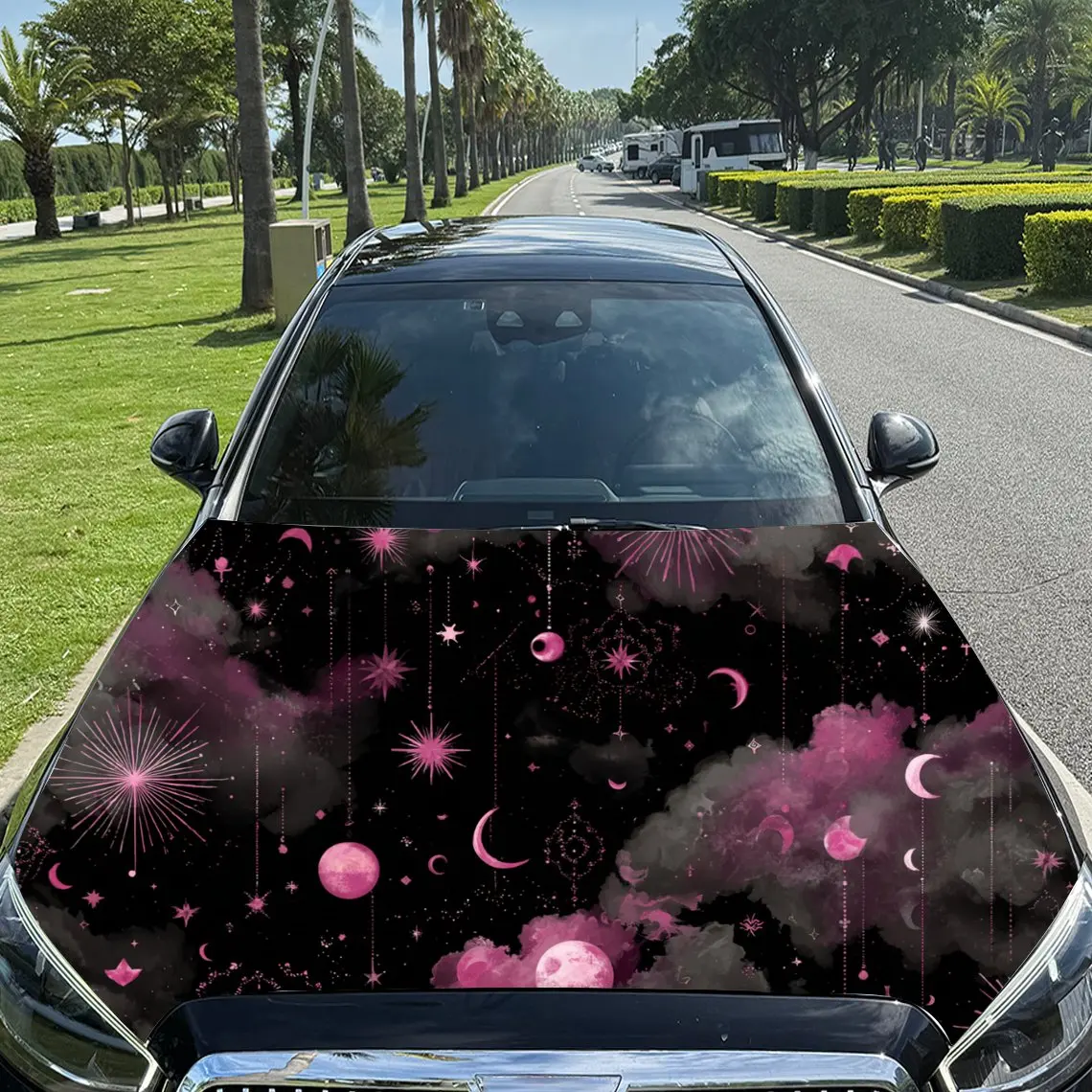 

Sweet Nebula Pattern car hood stickers, waterproof self-adhesive, scratch resistant, easy to stick, durable car PVC stickers, ca
