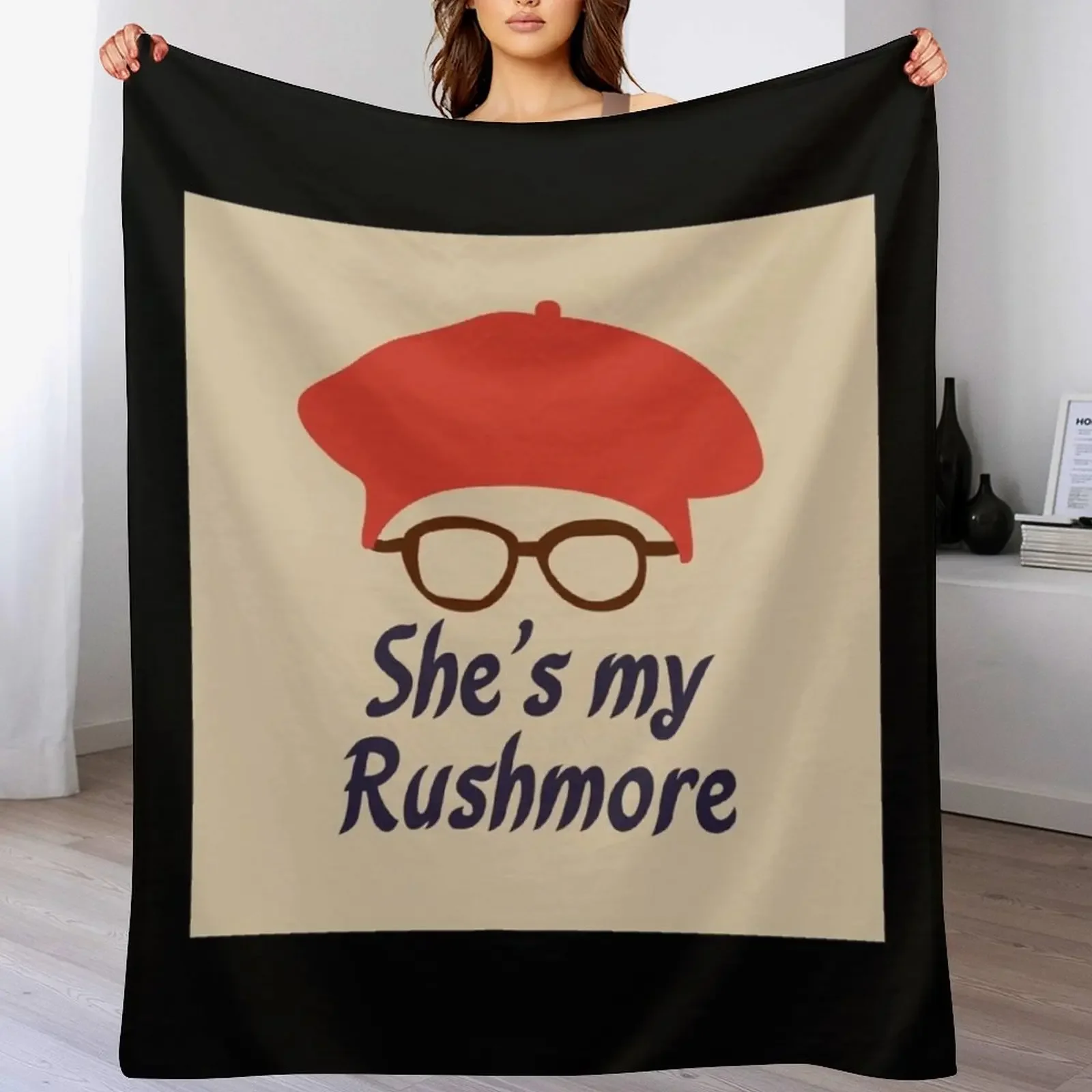

Rushmore is Max Poster Throw Blanket Spring Fall Cozy Throw Blanket for Couch