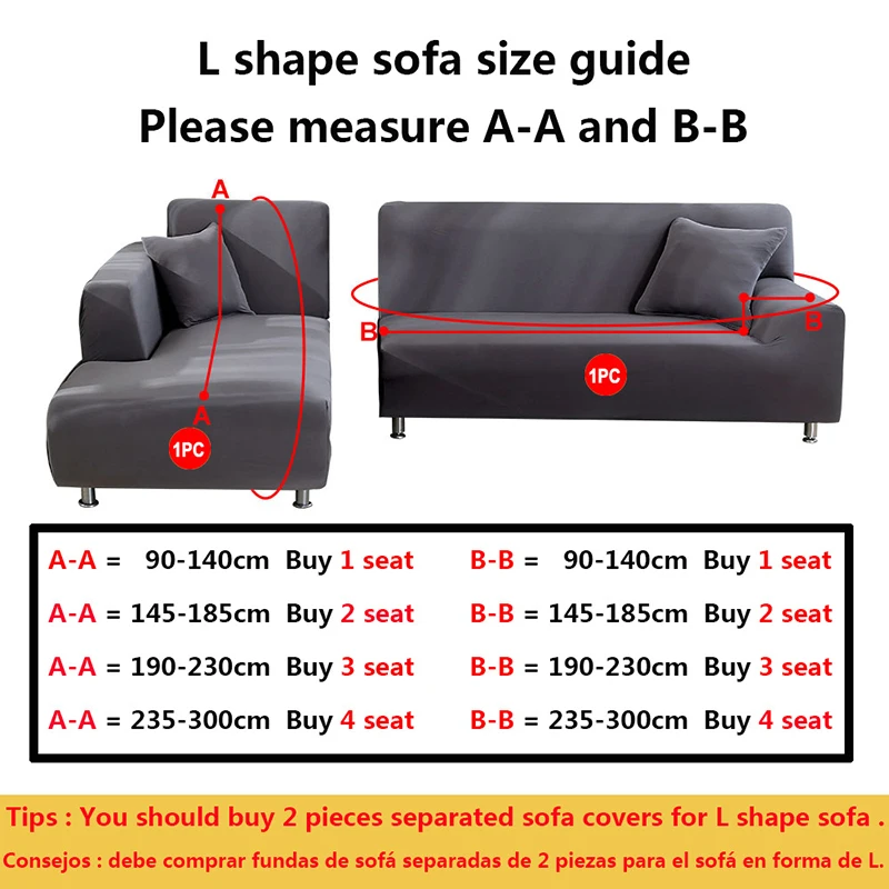 Einfarbig 1/2/3/4 Sitz Sofa Abdeckung Stretch Milch Seide Stoff Couch Abdeckungen für Wohnzimmer Schnitts Ecke Sofa Hussen 1PC